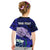Personalised Fathers Day Polynesian Islands Samoa Kid T Shirt Dad Ou Te Alofa Ia Te Oe Tama - Blue Polynesian Flowers Tribal - Wonder Print Shop