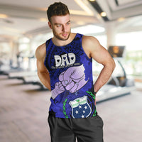 personalised-fathers-day-polynesian-islands-samoa-men-tank-top-dad-ou-te-alofa-ia-te-oe-tama-blue-polynesian-flowers-tribal