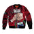 Fathers Day Polynesian Islands Samoa Bomber Jacket Dad Ou Te Alofa Ia Te Oe Tama - Red Polynesian Flowers Tribal LT9 - Wonder Print Shop