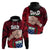 Fathers Day Polynesian Islands Samoa Hoodie Dad Ou Te Alofa Ia Te Oe Tama - Red Polynesian Flowers Tribal - Wonder Print Shop