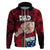 Fathers Day Polynesian Islands Samoa Hoodie Dad Ou Te Alofa Ia Te Oe Tama - Red Polynesian Flowers Tribal - Wonder Print Shop