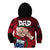 Fathers Day Polynesian Islands Samoa Kid Hoodie Dad Ou Te Alofa Ia Te Oe Tama - Red Polynesian Flowers Tribal - Wonder Print Shop
