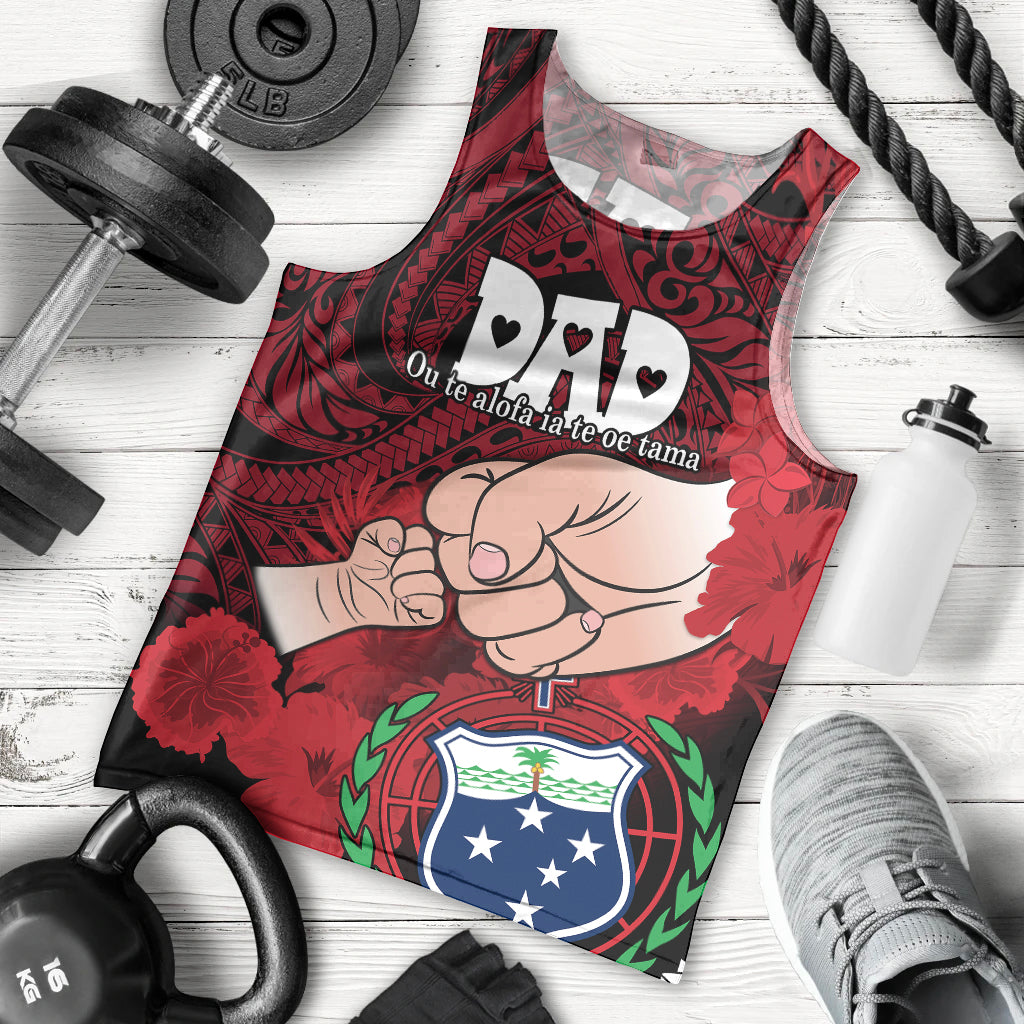 dads-day-samoa-men-tank-top-dad-ou-te-alofa-ia-te-oe-tama-red-polynesian-flowers-tribal