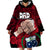 Fathers Day Polynesian Islands Samoa Wearable Blanket Hoodie Dad Ou Te Alofa Ia Te Oe Tama - Red Polynesian Flowers Tribal - Wonder Print Shop