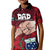 Personalised Fathers Day Polynesian Islands Samoa Kid Polo Shirt Dad Ou Te Alofa Ia Te Oe Tama - Red Polynesian Flowers Tribal - Wonder Print Shop