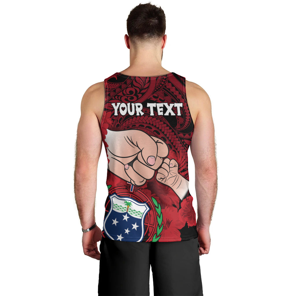 personalised-fathers-day-polynesian-islands-samoa-men-tank-top-dad-ou-te-alofa-ia-te-oe-tama-red-polynesian-flowers-tribal