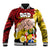 Fathers Day Polynesian Islands Tonga Baseball Jacket Dad Ofa lahi atu - Polynesian Flowers Tribal LT9 - Wonder Print Shop