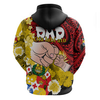 Dads Day Tonga Hoodie Dad Ofa lahi atu - Polynesian Flowers Tribal - Wonder Print Shop