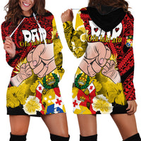 Dads Day Tonga Hoodie Dress Dad Ofa lahi atu - Polynesian Flowers Tribal - Wonder Print Shop