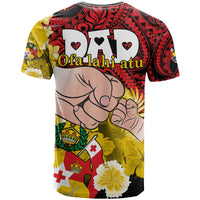 Fathers Day Polynesian Islands Tonga T Shirt Dad Ofa lahi atu - Polynesian Flowers Tribal - Wonder Print Shop