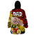 Fathers Day Polynesian Islands Tonga Wearable Blanket Hoodie Dad Ofa lahi atu - Polynesian Flowers Tribal - Wonder Print Shop