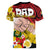 Fathers Day Polynesian Islands Tonga Women V Neck T Shirt Dad Ofa lahi atu - Polynesian Flowers Tribal - Wonder Print Shop