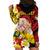 Personalised Fathers Day Polynesian Islands Tonga Hoodie Dress Dad Ofa lahi atu - Polynesian Flowers Tribal - Wonder Print Shop