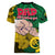 Fathers Day Polynesian Islands Vanuatu Women V Neck T Shirt Dad Mi lavem yu - Polynesian Flowers Tribal - Wonder Print Shop