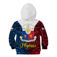 125th Independence Anniversary Philippines Kid Hoodie Polynesian Pilipinas Flag Style - Black - Wonder Print Shop