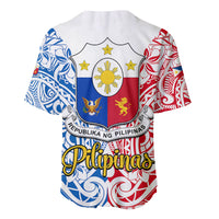 125th Independence Anniversary Philippines Baseball Jersey Polynesian Pilipinas Flag Style - White LT9 - Wonder Print Shop