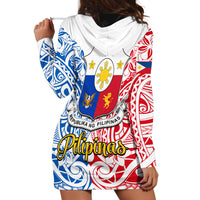 Polynesian Philippines Hoodie Dress Pilipinas Flag Style for 125th Independence Anniversary White - Wonder Print Shop