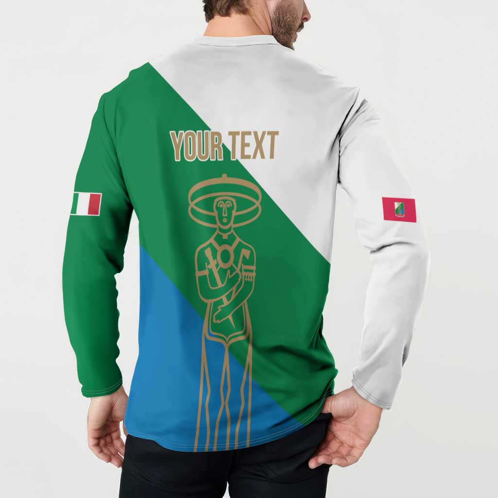 Personalized Italy Abruzzo Button Sweatshirt Inspiration Flags Style