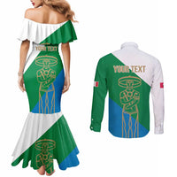 Personalized Italy Abruzzo Couples Matching Mermaid Dress and Long Sleeve Button Shirt Inspiration Flags Style