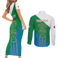 Personalized Italy Abruzzo Couples Matching Short Sleeve Bodycon Dress and Long Sleeve Button Shirt Inspiration Flags Style