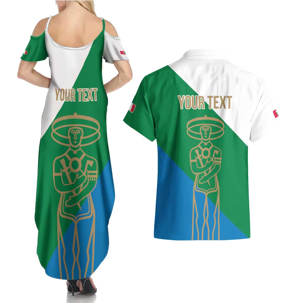 Personalized Italy Abruzzo Couples Matching Summer Maxi Dress and Hawaiian Shirt Inspiration Flags Style