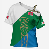 Personalized Italy Abruzzo Cross Shoulder Shirt Inspiration Flags Style - Wonder Print Shop