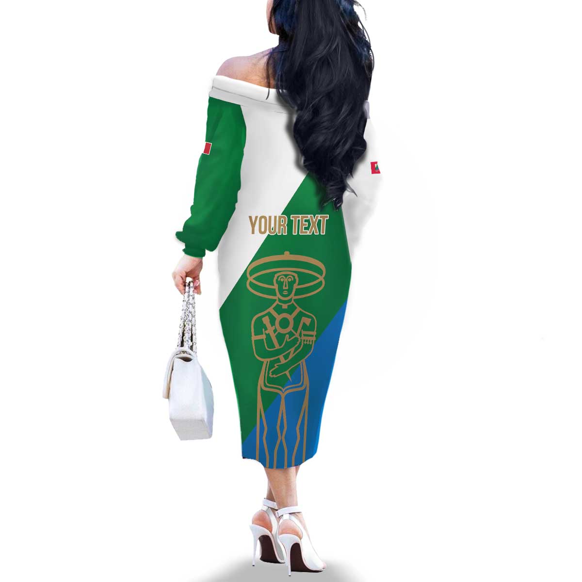 Personalized Italy Abruzzo Family Matching Off The Shoulder Long Sleeve Dress and Hawaiian Shirt Inspiration Flags Style