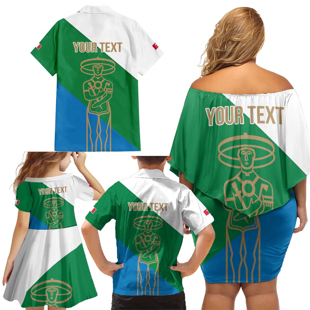 Personalized Italy Abruzzo Family Matching Off Shoulder Short Dress and Hawaiian Shirt Inspiration Flags Style