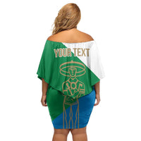 Personalized Italy Abruzzo Family Matching Off Shoulder Short Dress and Hawaiian Shirt Inspiration Flags Style