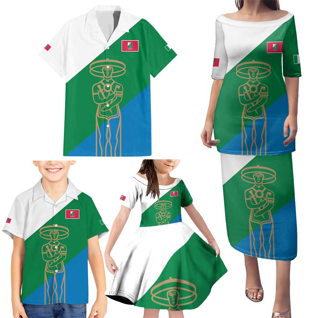 Personalized Italy Abruzzo Family Matching Puletasi and Hawaiian Shirt Inspiration Flags Style