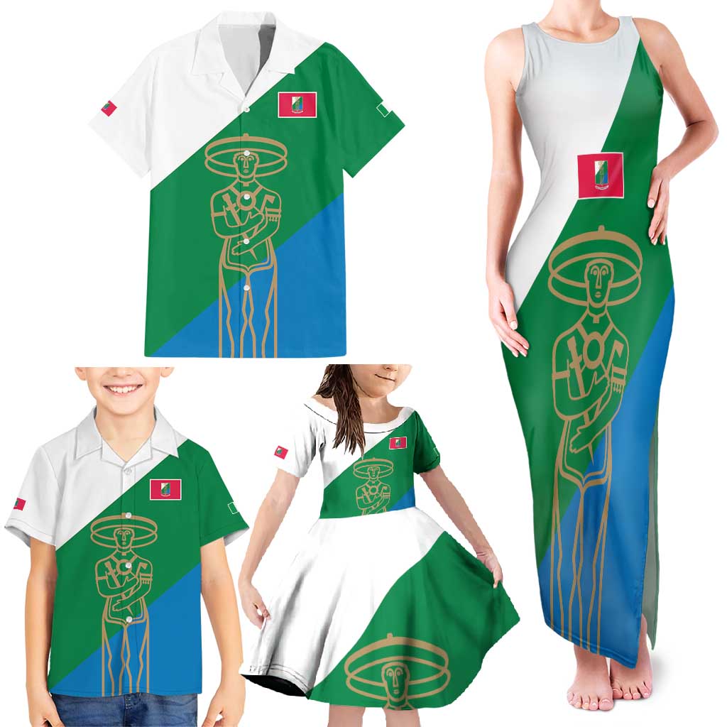 Personalized Italy Abruzzo Family Matching Tank Maxi Dress and Hawaiian Shirt Inspiration Flags Style