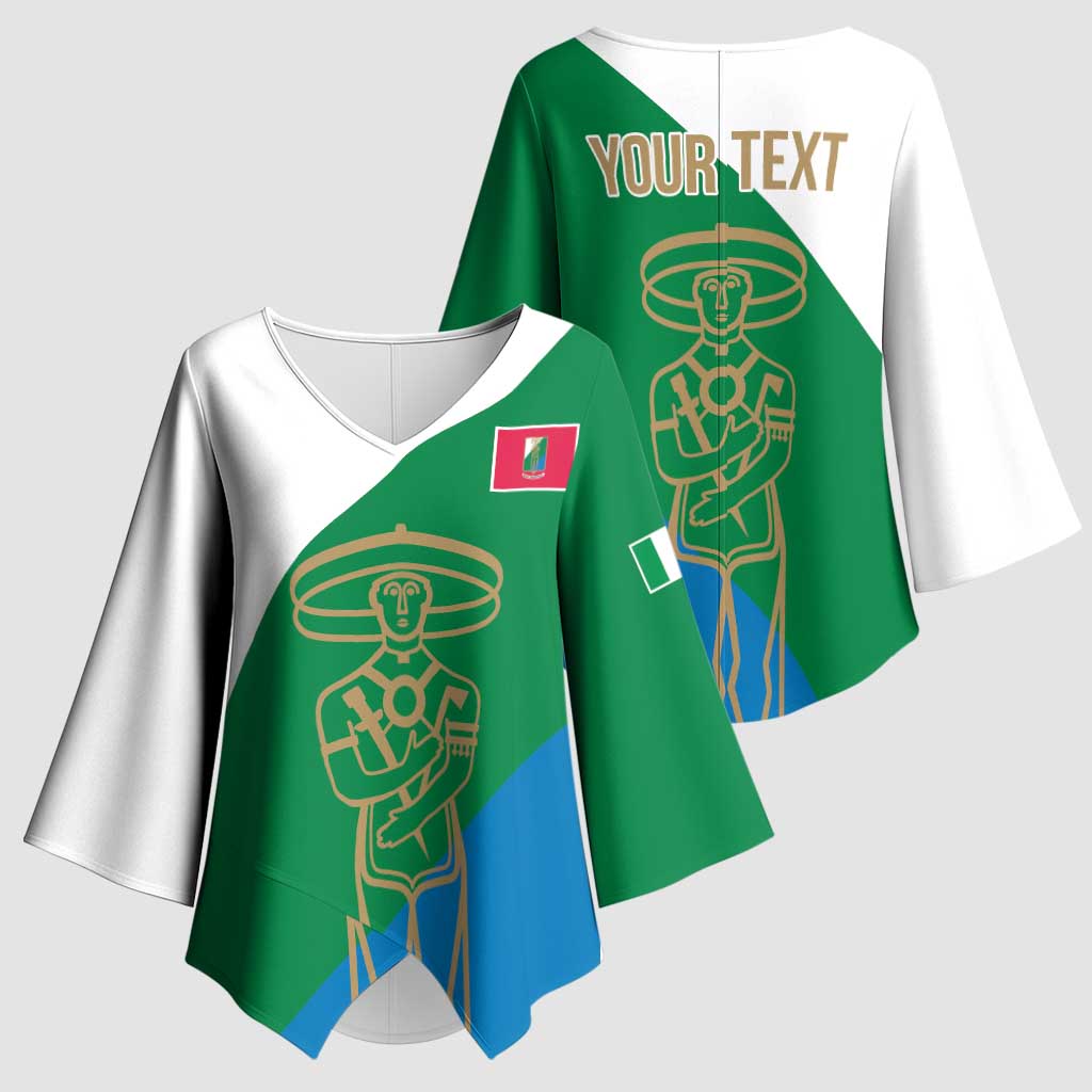 Personalized Italy Abruzzo Kimono Sleeve Blouse Inspiration Flags Style - Wonder Print Shop