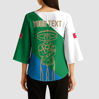 Personalized Italy Abruzzo Kimono Sleeve Blouse Inspiration Flags Style - Wonder Print Shop