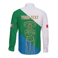 Personalized Italy Abruzzo Long Sleeve Button Shirt Inspiration Flags Style