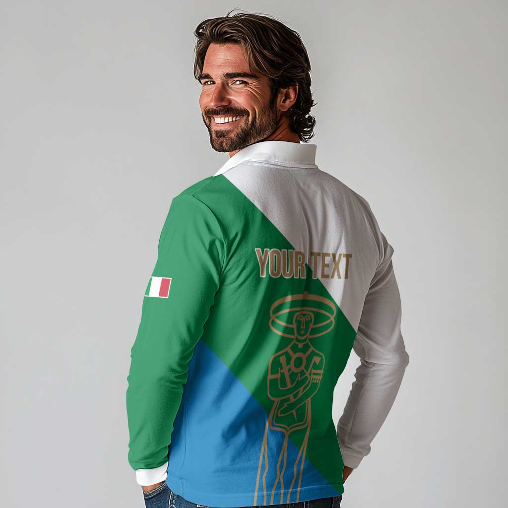 Personalized Italy Abruzzo Long Sleeve Polo Shirt Inspiration Flags Style