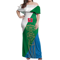 Personalized Italy Abruzzo Off Shoulder Maxi Dress Inspiration Flags Style