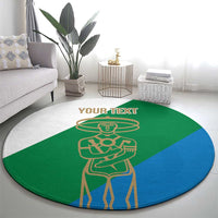 Personalized Italy Abruzzo Round Carpet Inspiration Flags Style