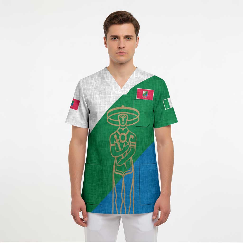 Personalized Italy Abruzzo Scrub Top Inspiration Flags Style - Wonder Print Shop
