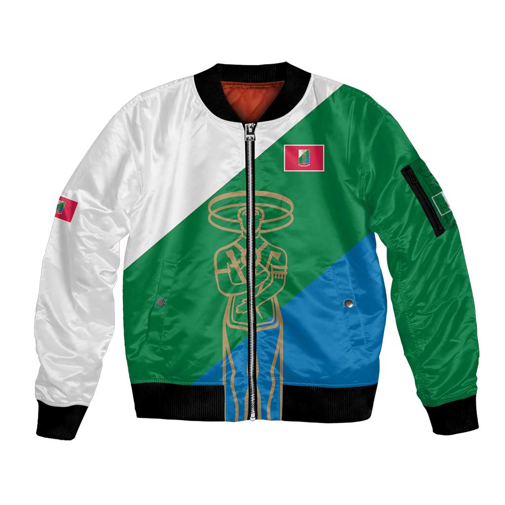 Personalized Italy Abruzzo Sleeve Zip Bomber Jacket Inspiration Flags Style