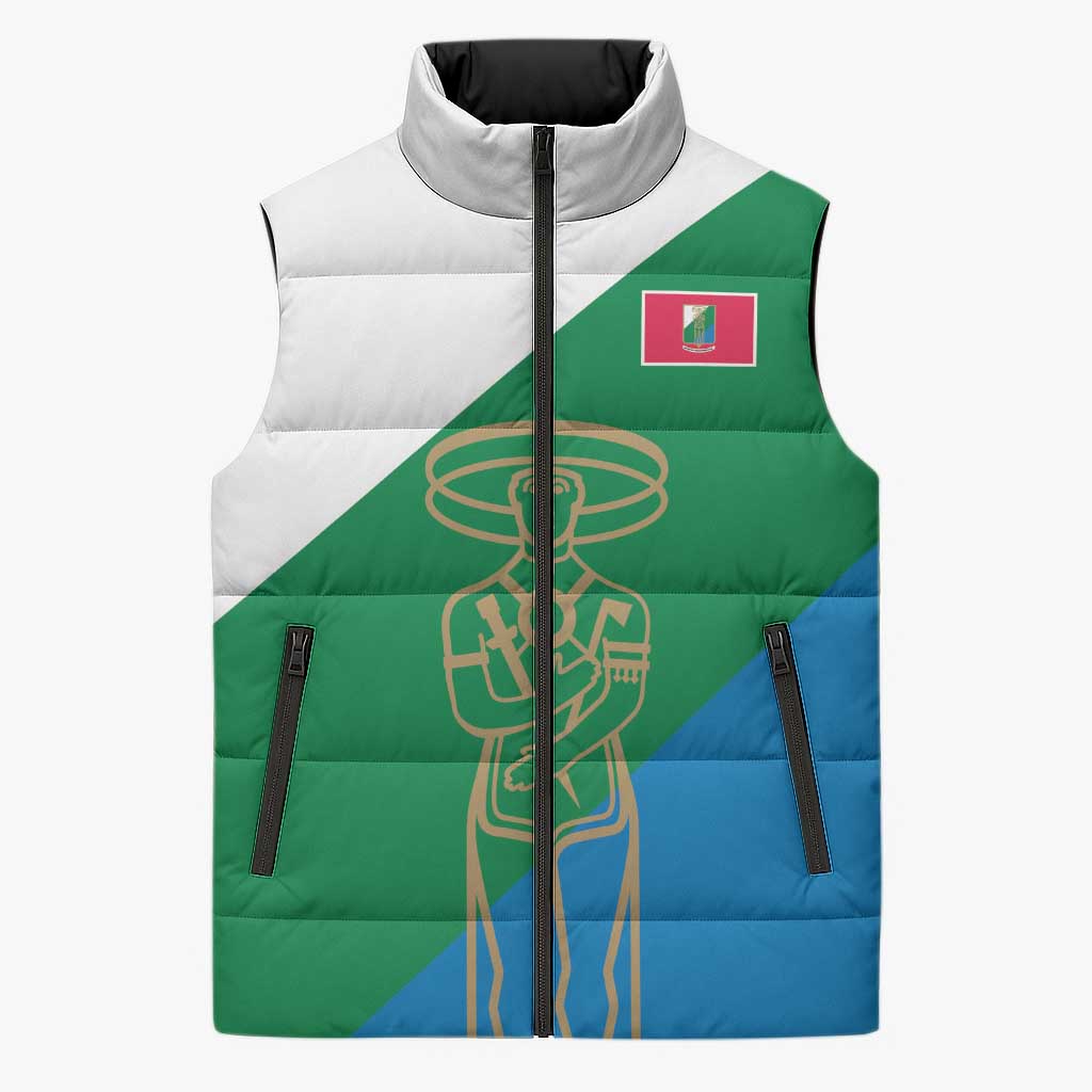 Personalized Italy Abruzzo Sleeveless Puffer Jacket Inspiration Flags Style - Wonder Print Shop