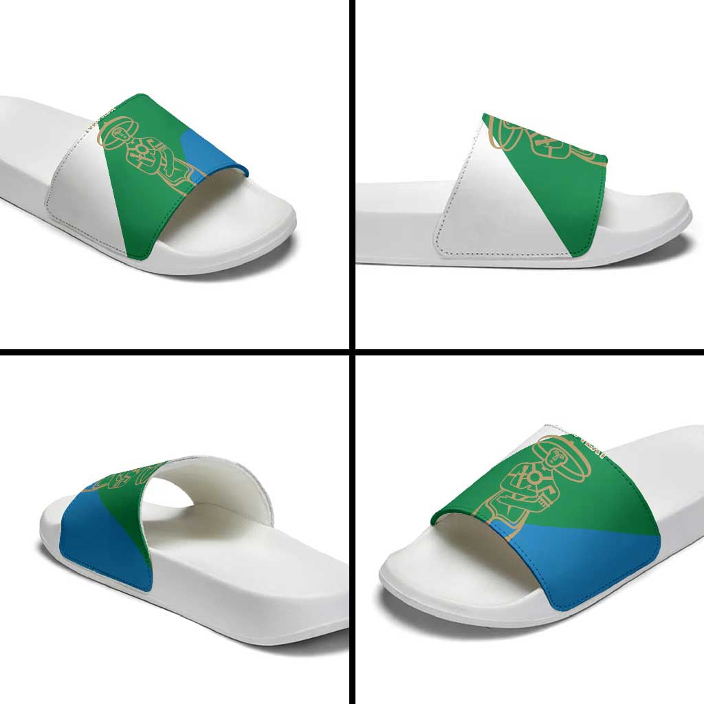 Personalized Italy Abruzzo Slide Sandals Inspiration Flags Style - Wonder Print Shop