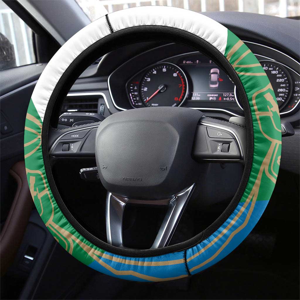 Italy Abruzzo Steering Wheel Cover Inspiration Flags Style