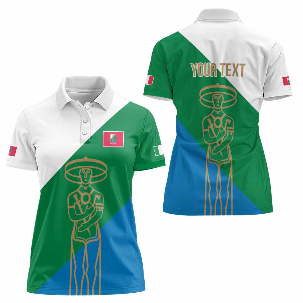 Personalized Italy Abruzzo Women Polo Shirt Inspiration Flags Style