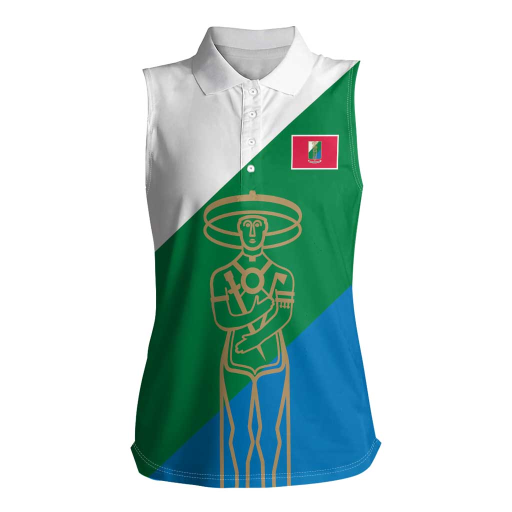 Personalized Italy Abruzzo Women Sleeveless Polo Shirt Inspiration Flags Style