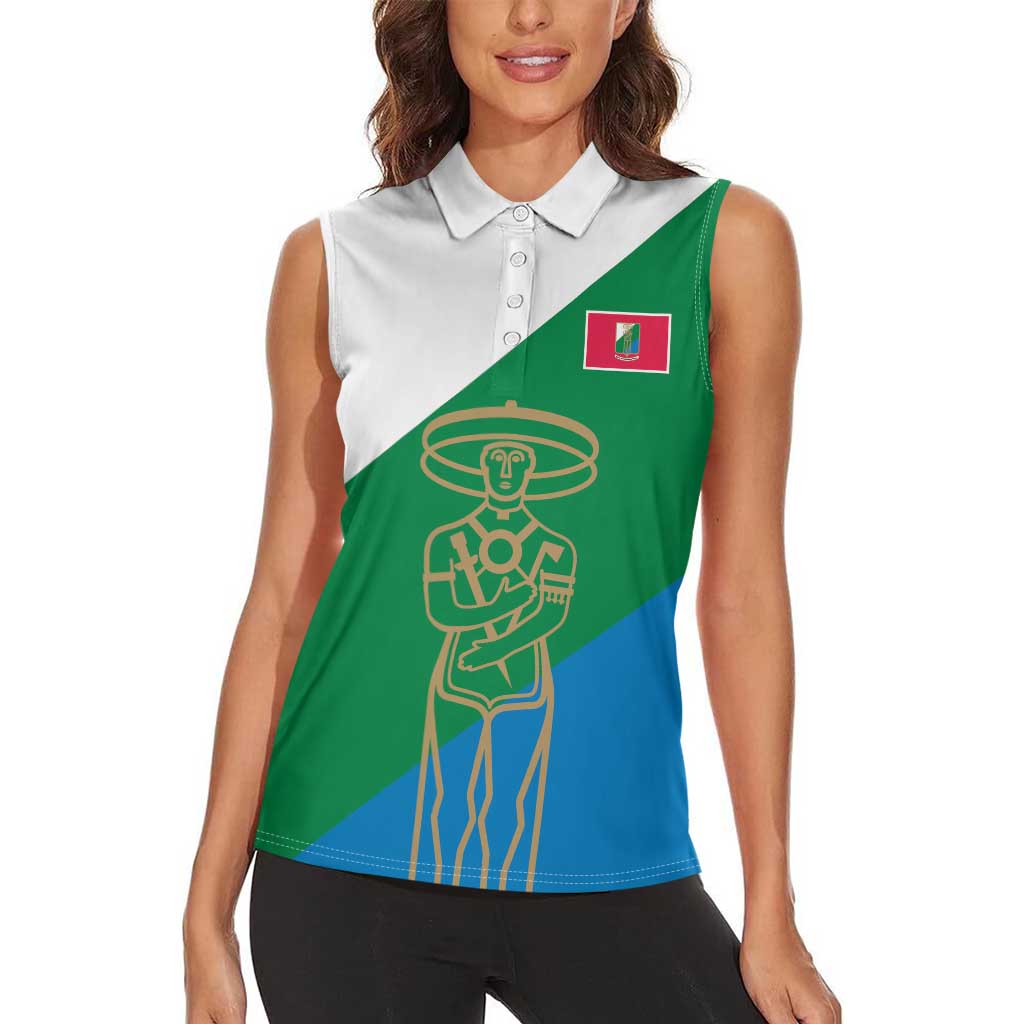 Personalized Italy Abruzzo Women Sleeveless Polo Shirt Inspiration Flags Style