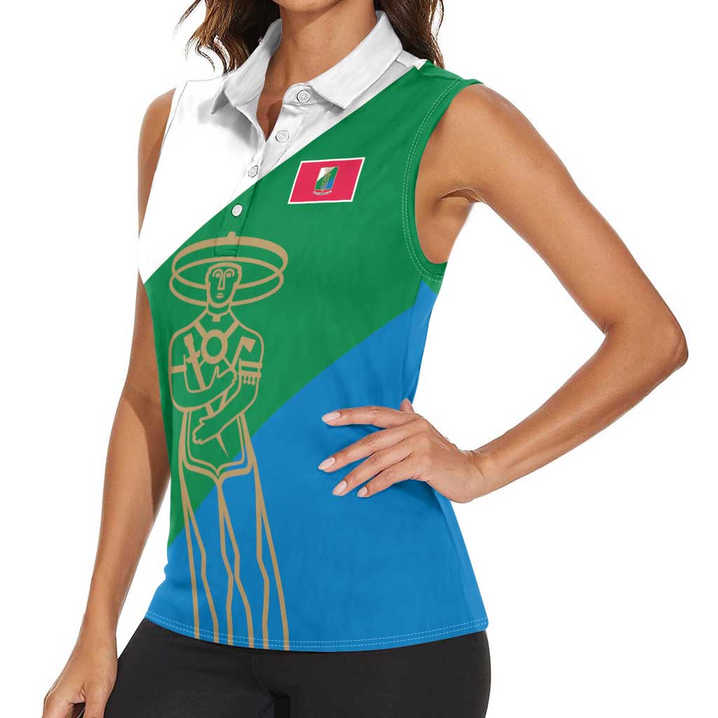 Personalized Italy Abruzzo Women Sleeveless Polo Shirt Inspiration Flags Style