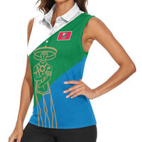 Personalized Italy Abruzzo Women Sleeveless Polo Shirt Inspiration Flags Style