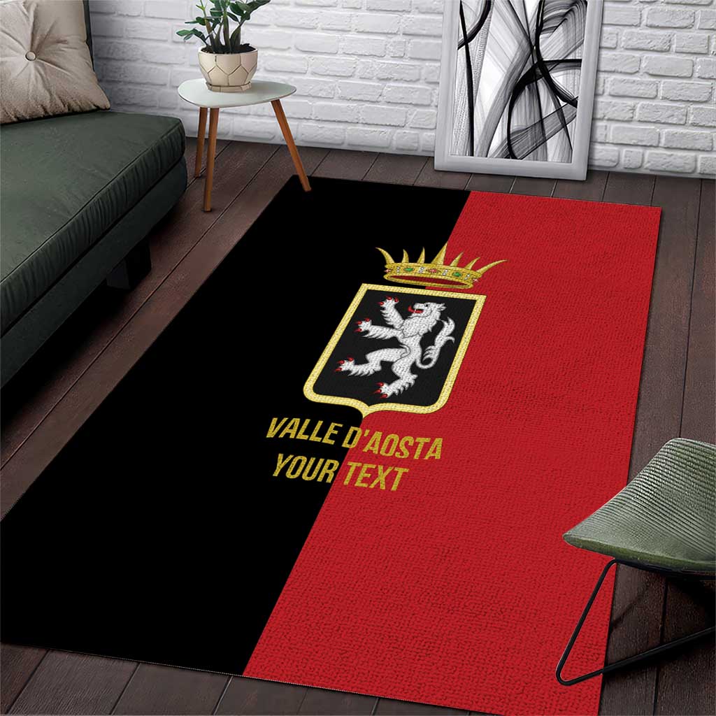 Personalized Italy Aosta Valley Area Rug Inspiration Flags Style