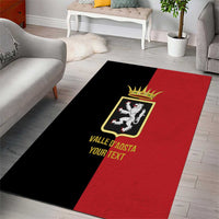 Personalized Italy Aosta Valley Area Rug Inspiration Flags Style