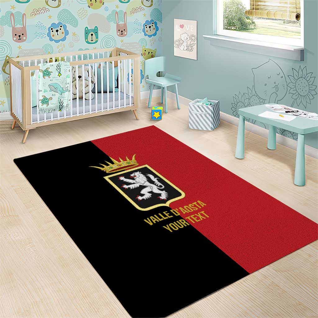 Personalized Italy Aosta Valley Area Rug Inspiration Flags Style